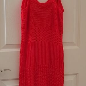 Elegant Red Knit Dress